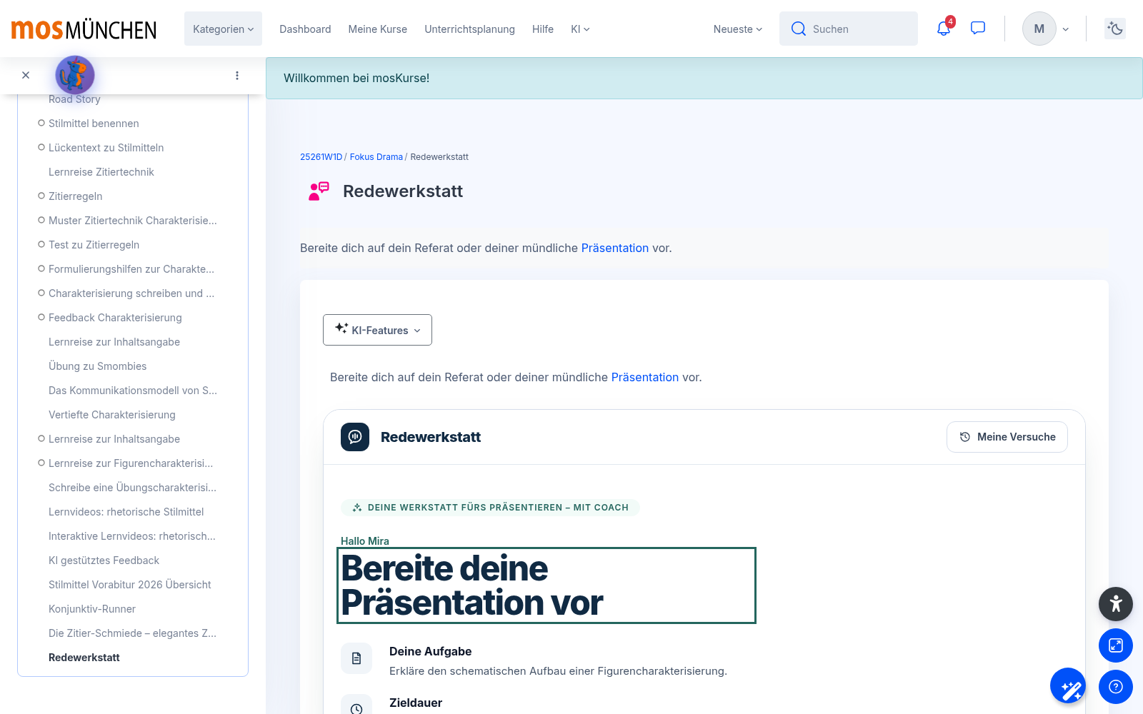 Redewerkstatt: Präsentieren üben – mit Coach, aber ohne Publikum